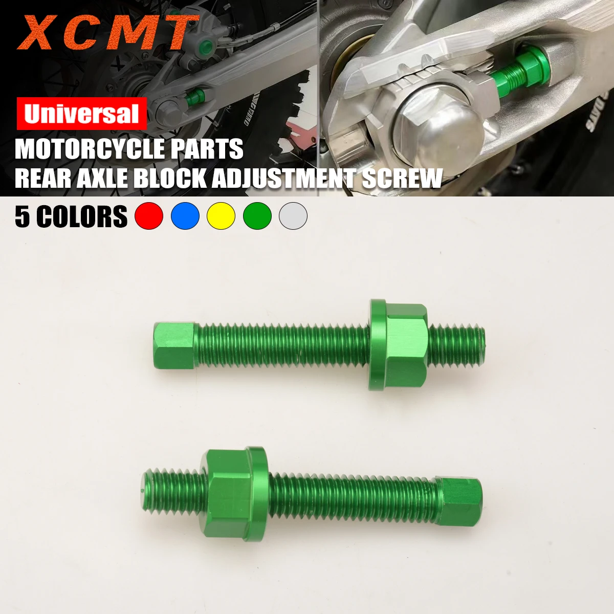 For KAWASAKI YAMAHA HONDA SUZUKI M8 CNC Axle Blocks Chain Adjuster Bolt Universal Motorcycle Accessories
For KAWASAKI YAMAHA HONDA SUZUKI M8 CNC Axle Blocks Chain Adjuster Bolt Universal Motorcycle Accessories