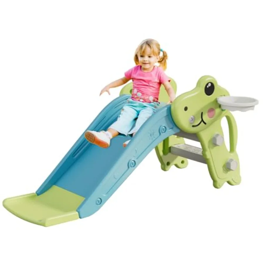 Toddler Slide Green Playful Style Slide Playset with Ball and Hoop Non-Slip Steps Indoor Outdoor 1-3 Years
Toddler Slide Green Playful Style Slide Playset with Ball and Hoop Non-Slip Steps Indoor Outdoor 1-3 Years