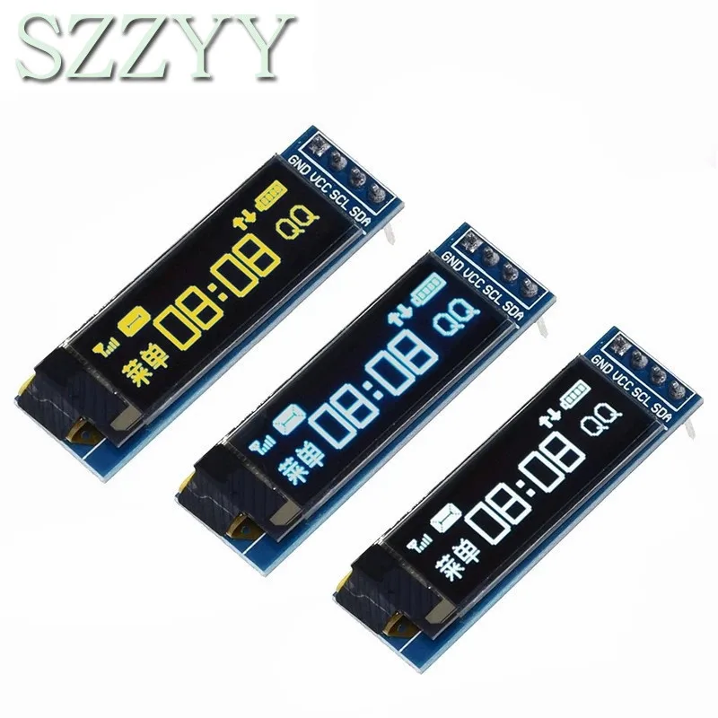 1pcs 0.91 inch OLED module 0.91" white blue OLED 128X32 OLED LCD LED Display Module 0.91" IIC Communicate
1pcs 0.91 inch OLED module 0.91" white blue OLED 128X32 OLED LCD LED Display Module 0.91" IIC Communicate