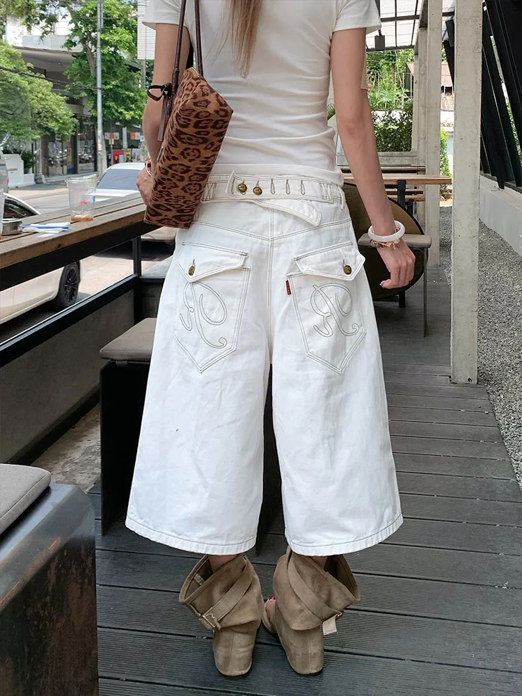 Washed American Style Women's Jeans Adjustable Paris Buckle Loose Seven-Foot High Waist Spring Summer Casual Neutral Jeans
Washed American Style Women's Jeans Adjustable Paris Buckle Loose Seven-Foot High Waist Spring Summer Casual Neutral Jeans