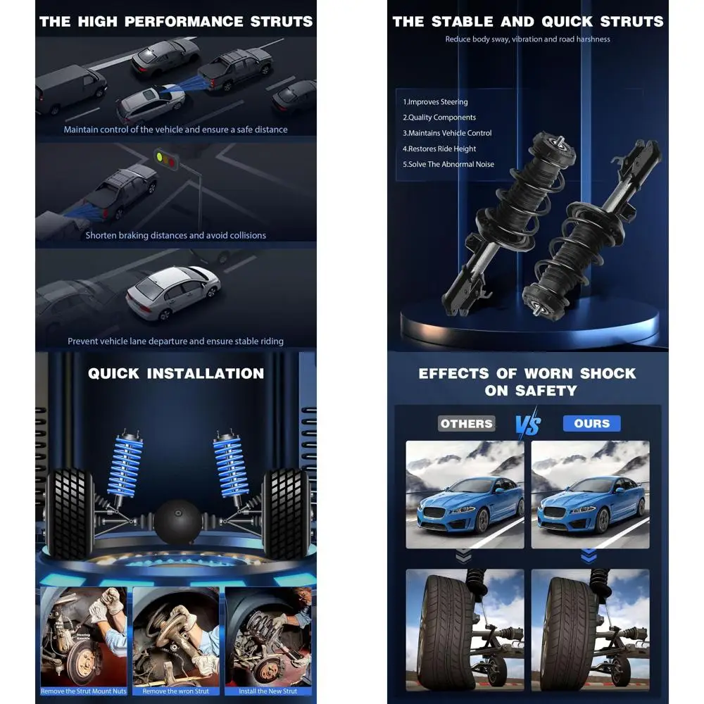ECCPP полные стойки, пружинные стойки в сборе, передние стойки, амортизатор, подходит для Chevrolet Cruze 2011 2012 г., набор из 2 шт.
ECCPP полные стойки, пружинные стойки в сборе, передние стойки, амортизатор, подходит для Chevrolet Cruze 2011 2012 г., набор из 2 шт.