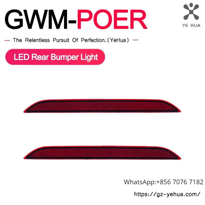 Great Wall Poer Gwm Poer 2019-2023 Car Taillight Style Full Red LED Rear Bumper Reflector Lights
Great Wall Poer Gwm Poer 2019-2023 Car Taillight Style Full Red LED Rear Bumper Reflector Lights