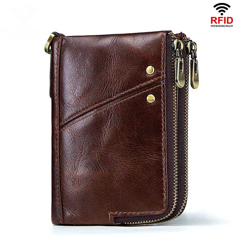 Soft Anti-theft RFID leather men's wallet multi-functional double zipper vertical woman wallet Fashion casual coin purse wallet
Soft Anti-theft RFID leather men's wallet multi-functional double zipper vertical woman wallet Fashion casual coin purse wallet