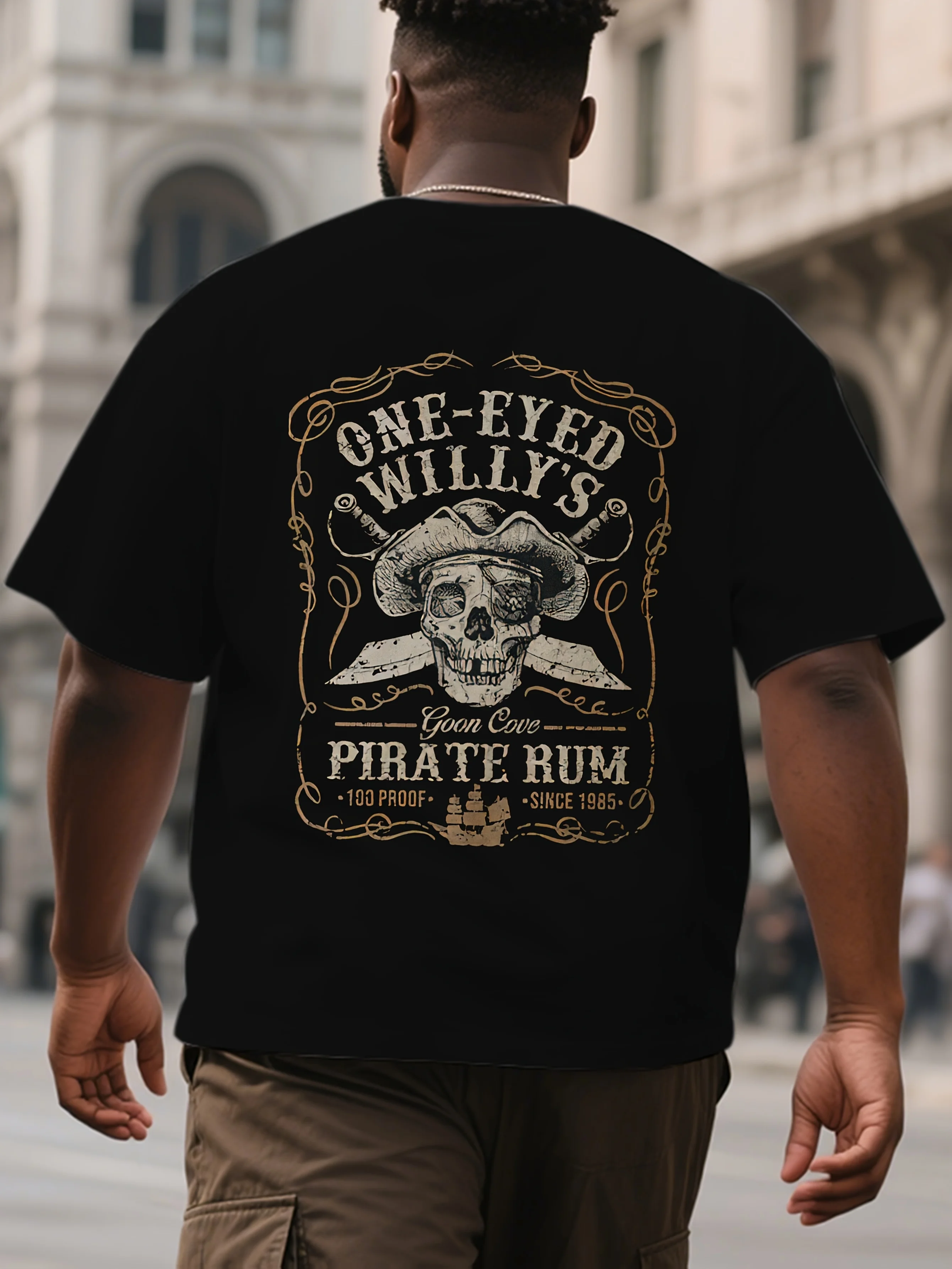 Мужская футболка больших размеров с рисунком пирата в стиле ретро — винтажный дизайн «Пиратский ром Вилли» с одним глазом, 1805-1998 гг.
Мужская футболка больших размеров с рисунком пирата в стиле ретро — винтажный дизайн «Пиратский ром Вилли» с одним глазом, 1805-1998 гг.