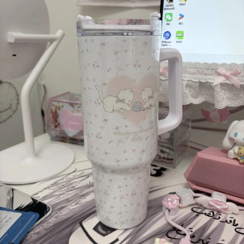 Large Cat Tumbler - Cute 304 Stainless Steel Straw Mug, Insulated Water Bottle for Home Car,Leak Proof Travel Cup,Gift for Women
Large Cat Tumbler - Cute 304 Stainless Steel Straw Mug, Insulated Water Bottle for Home Car,Leak Proof Travel Cup,Gift for Women