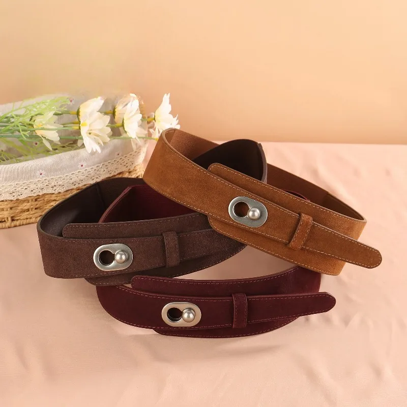 Luxury Genuine Leather Suede Women's Suit Decoration Fashionable Matching Dress Sweater Wide Waist Seal External Belt
Luxury Genuine Leather Suede Women's Suit Decoration Fashionable Matching Dress Sweater Wide Waist Seal External Belt