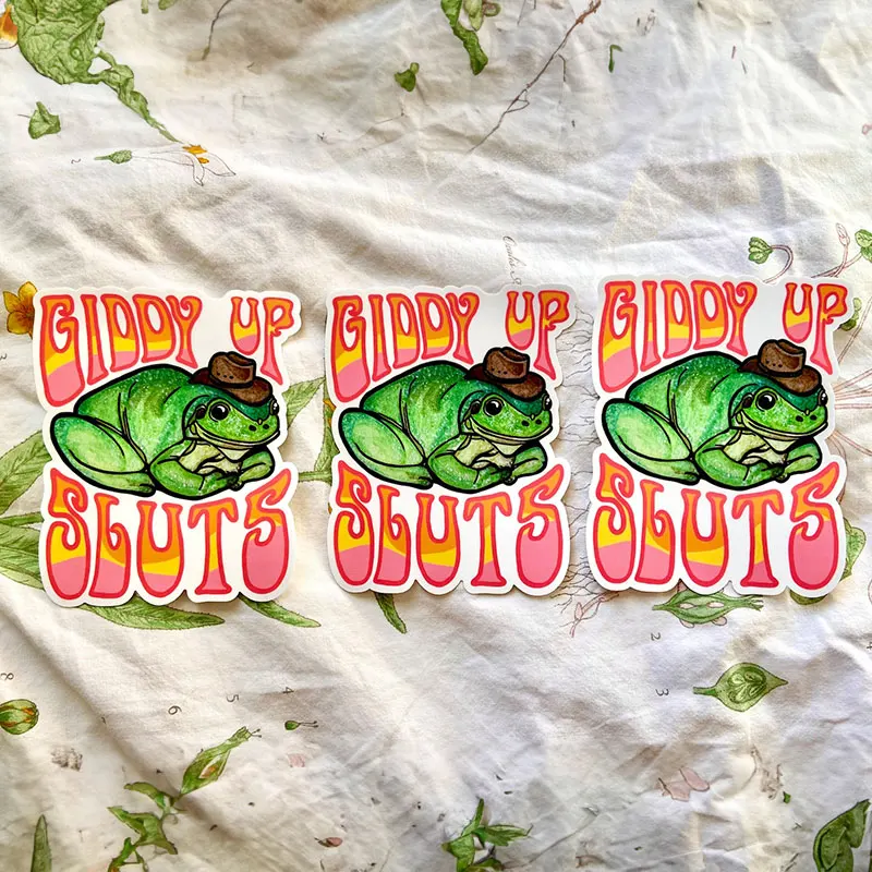 Glddy Up Frog Funny Car Stickers For Decor Window Bumper Creative Sticker Pack Exterior Accessories Waterproof Vinyl Decal
Glddy Up Frog Funny Car Stickers For Decor Window Bumper Creative Sticker Pack Exterior Accessories Waterproof Vinyl Decal
