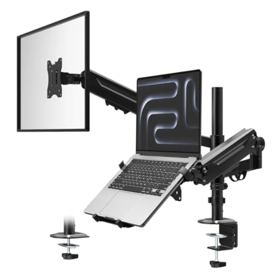Laptop Arm Mount for up to 35'' Monitors Laptop Tray for Max 18'' Notebook Fully Adjustable Spring Laptop Desk Mount Holds Max
Laptop Arm Mount for up to 35'' Monitors Laptop Tray for Max 18'' Notebook Fully Adjustable Spring Laptop Desk Mount Holds Max
