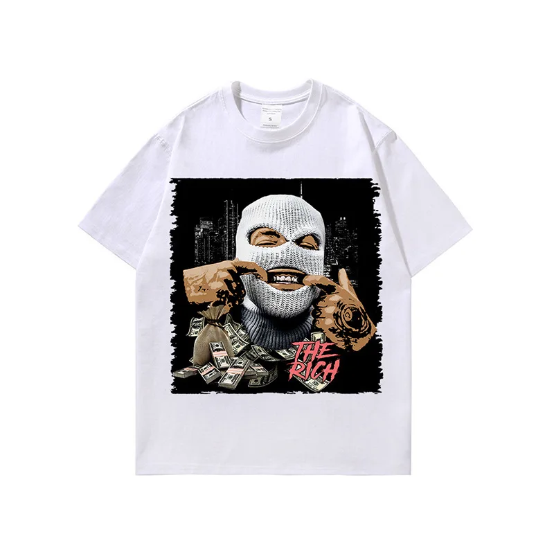 American retro spoof oil painting print t-shirt men's ins trendy street hip-hop couple style t-shirt 100% cotton short sleeve
American retro spoof oil painting print t-shirt men's ins trendy street hip-hop couple style t-shirt 100% cotton short sleeve