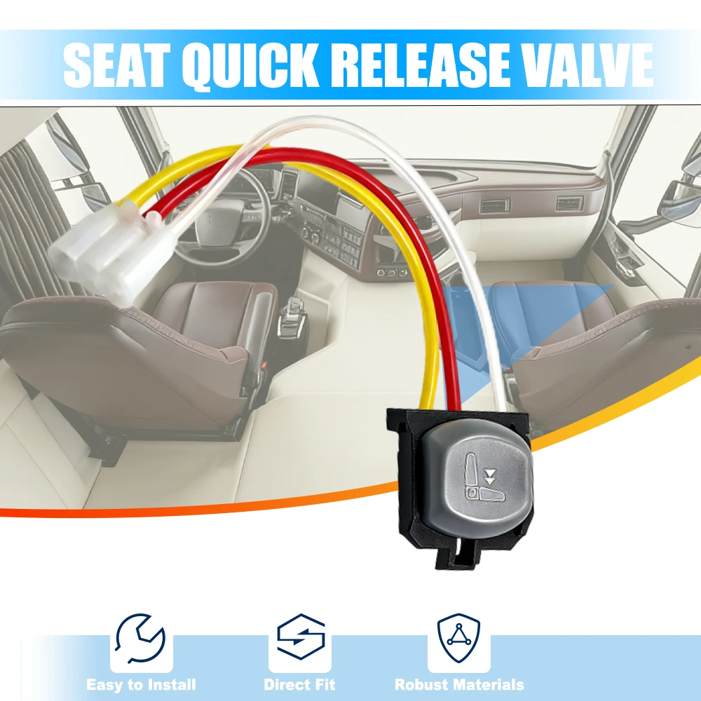 Seat Quick Release Control Valve for Volvo FH FM VN Iveco MAN DAF Scania Renault Truck Seat Adjustment Control Valve 42538395
Seat Quick Release Control Valve for Volvo FH FM VN Iveco MAN DAF Scania Renault Truck Seat Adjustment Control Valve 42538395