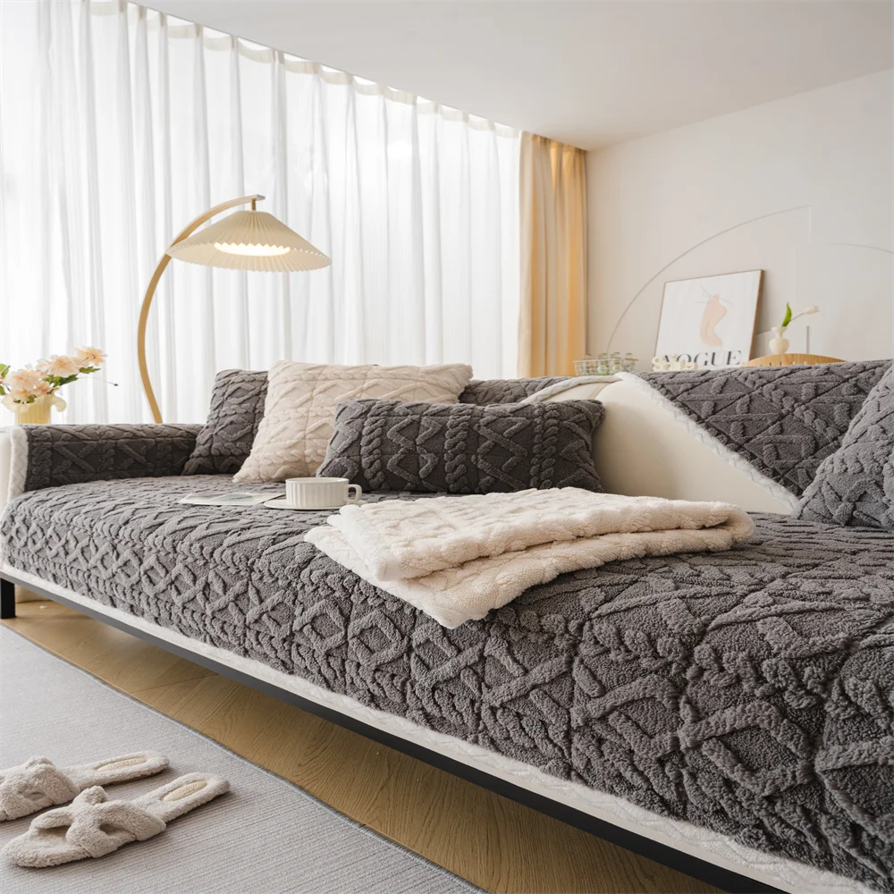 Simple Winter Sofa Cushion Plush Cushion Cushion Cover Towel Sofa Cover Anti-slip Thickening
Simple Winter Sofa Cushion Plush Cushion Cushion Cover Towel Sofa Cover Anti-slip Thickening