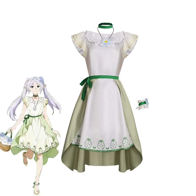 Anime Frieren Beyond Journey's End Frieren Cosplay Costume Women Witch Dress Frieren Earring Headwear Halloween Costume Suits
Anime Frieren Beyond Journey's End Frieren Cosplay Costume Women Witch Dress Frieren Earring Headwear Halloween Costume Suits