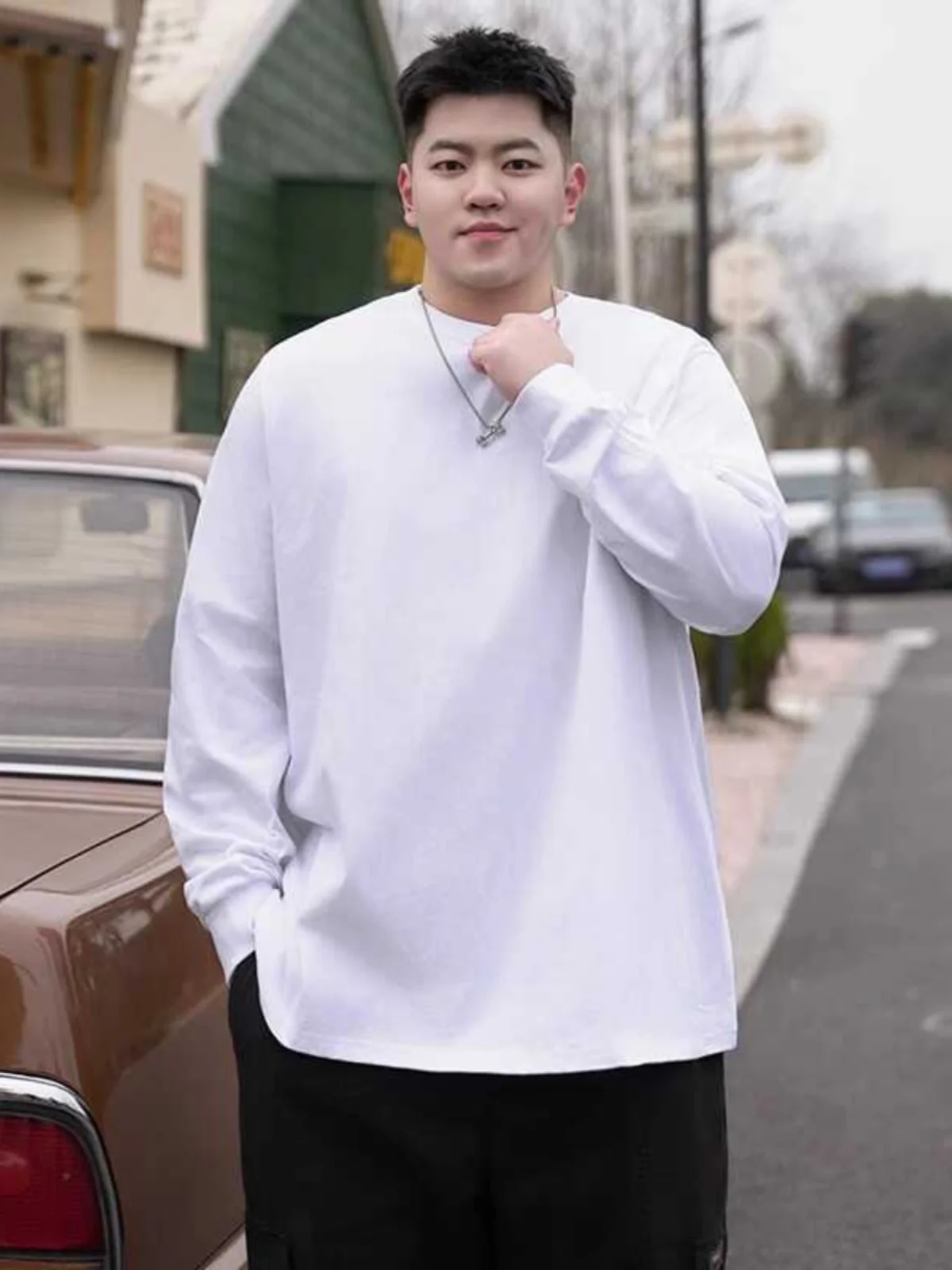 Trendy plus Size Men's Long Sve Cotton Crew Ne T-irt Loose Casual Spring Autumn Color Inner Wear Comfortable Fit
Trendy plus Size Men's Long Sve Cotton Crew Ne T-irt Loose Casual Spring Autumn Color Inner Wear Comfortable Fit