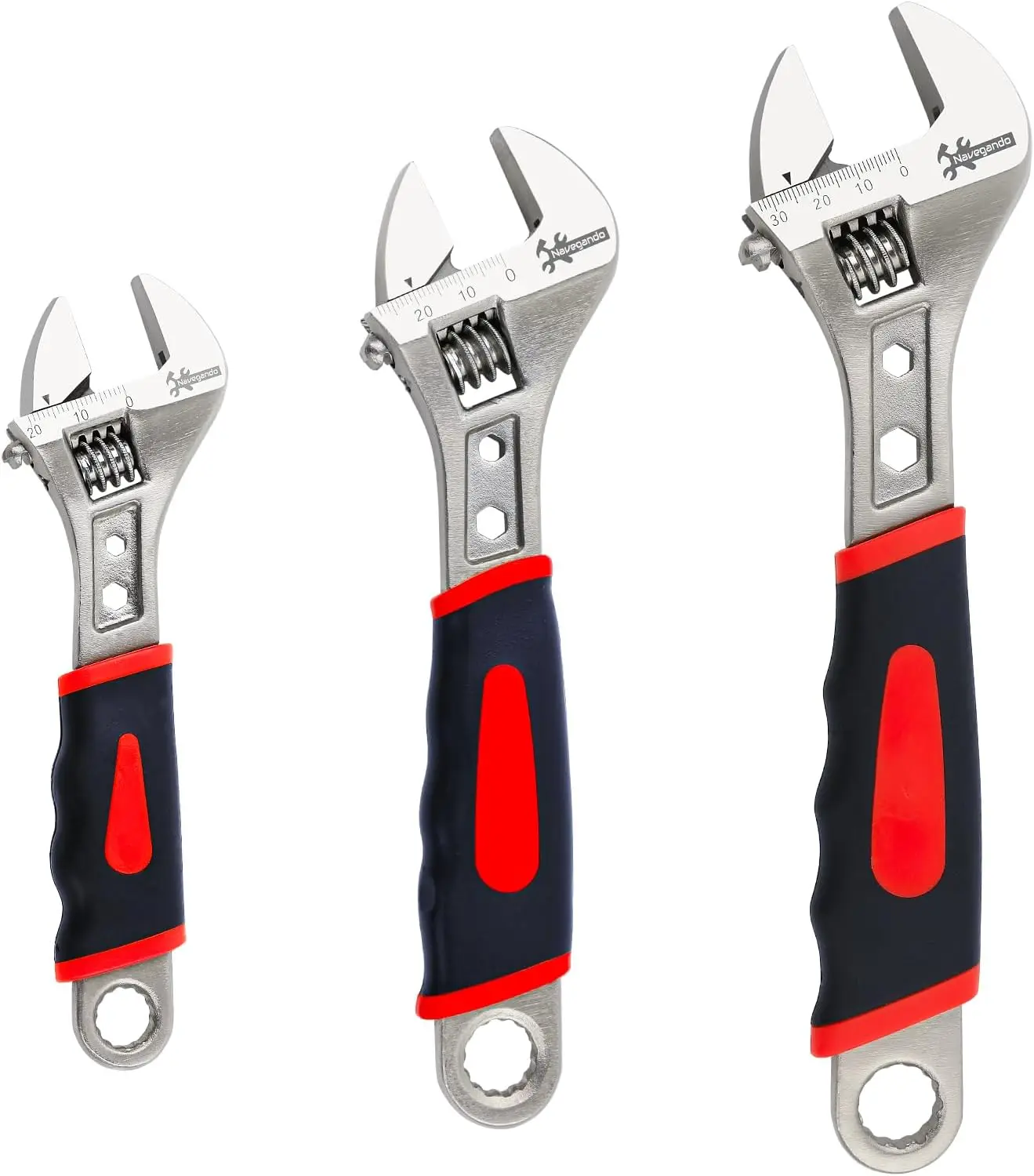 3-Piece Adjustable Wrench Set, 6 8 10 Inch, Forged Steel, Rust Resistant, Non-Slip Grip, Metric Markings for Plumbing & Auto Repair
3-Piece Adjustable Wrench Set, 6 8 10 Inch, Forged Steel, Rust Resistant, Non-Slip Grip, Metric Markings for Plumbing & Auto Repair