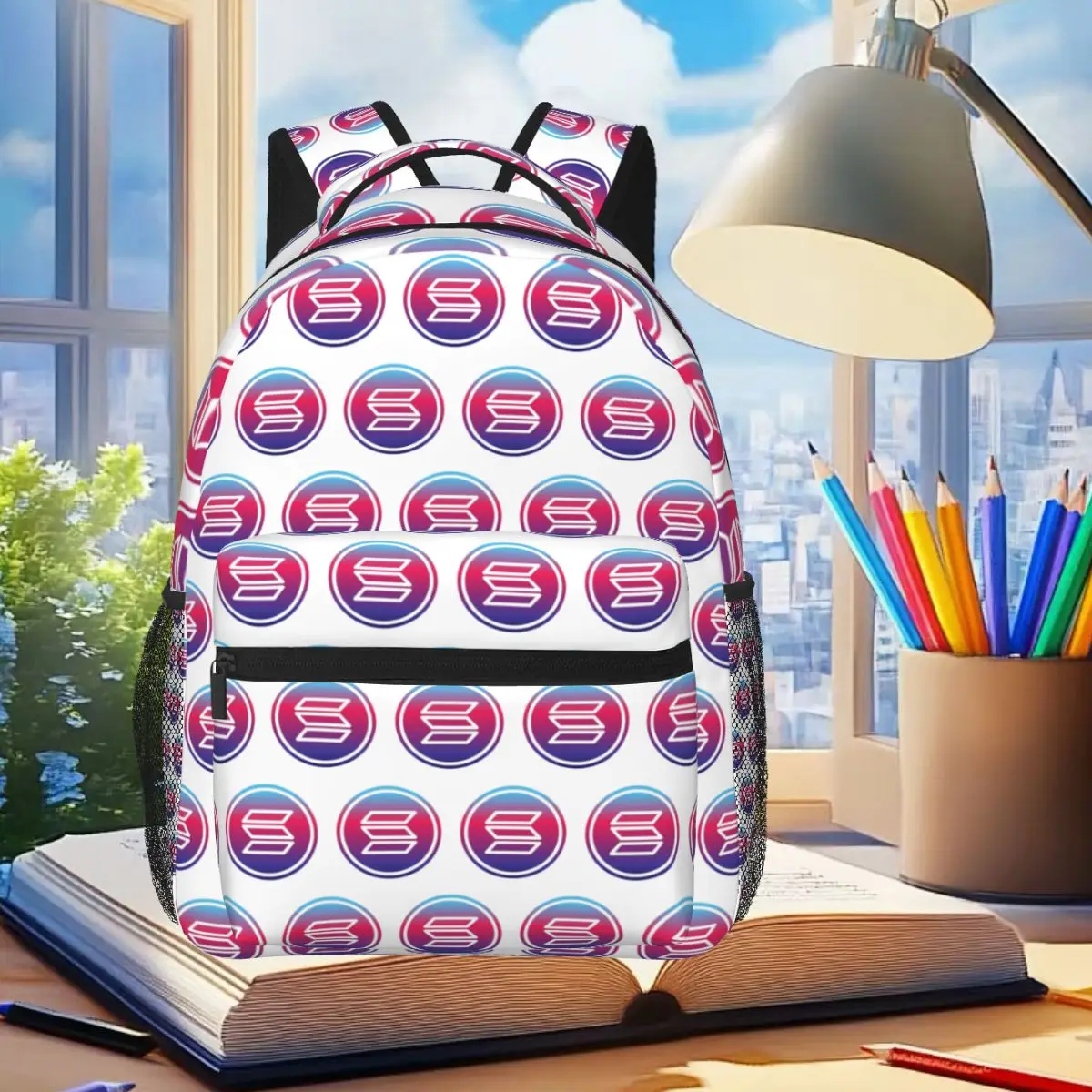 Solana Cryptocurrency - Solana SOL Backpack Student Boys Girls BookBag Children School Bag Computer Shoulder Bags for Men Women
Solana Cryptocurrency - Solana SOL Backpack Student Boys Girls BookBag Children School Bag Computer Shoulder Bags for Men Women