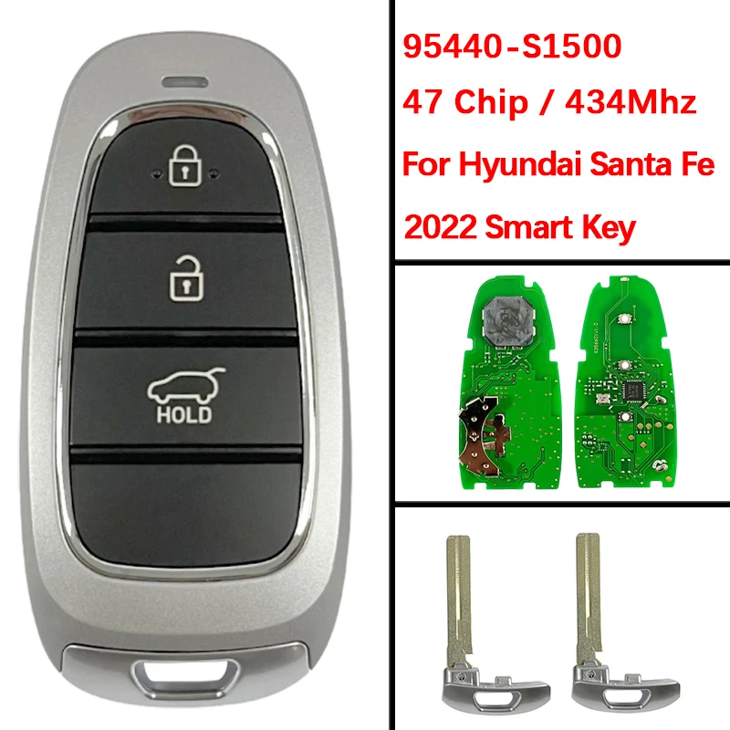 CN020280 Aftermarket 3 Button Smart Key Fob Remote 47 Chip 433Mhz FOB-4F25 FCCID 95440-S1500 For Hyundai Santa Fe 2022
CN020280 Aftermarket 3 Button Smart Key Fob Remote 47 Chip 433Mhz FOB-4F25 FCCID 95440-S1500 For Hyundai Santa Fe 2022