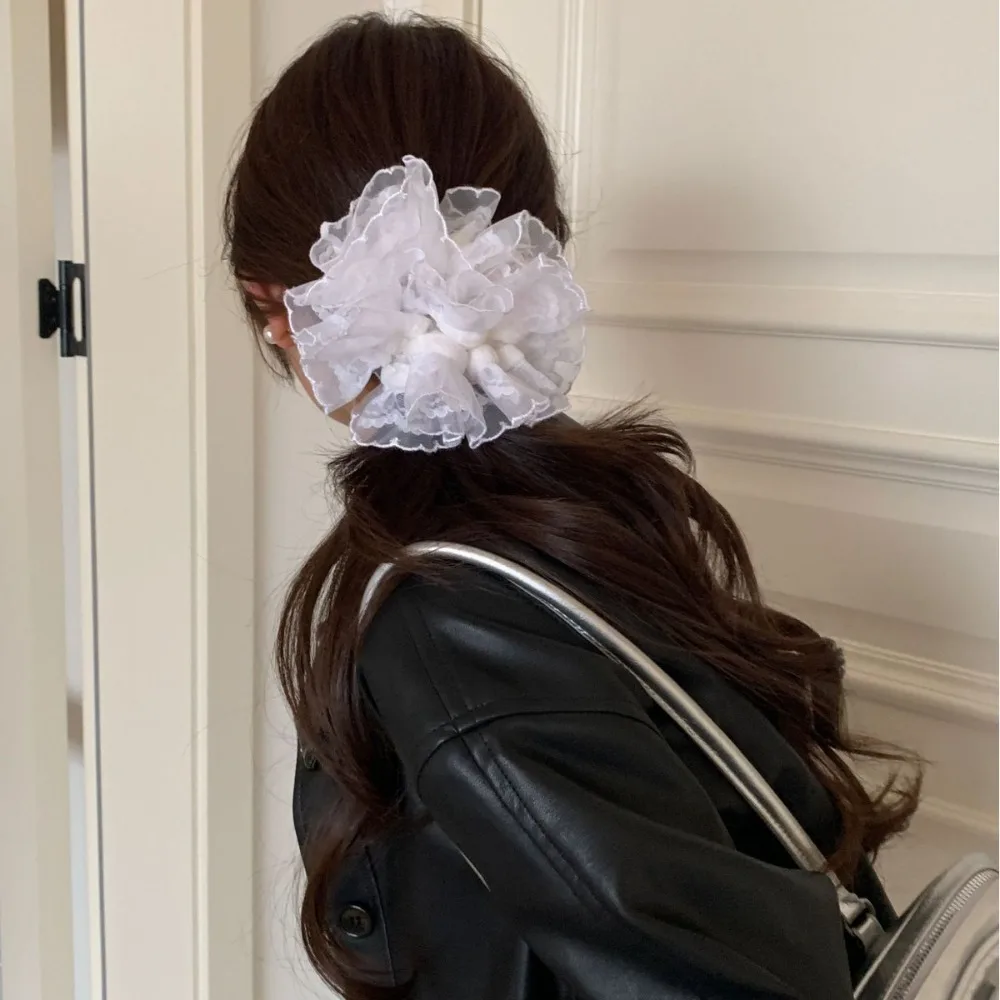 Creative Elastic Plaid Scrunchies Multilayer Sweet Large Lace Hair Tie Cloth Korean Style Exaggerated Hair Ring Daily 
Creative Elastic Plaid Scrunchies Multilayer Sweet Large Lace Hair Tie Cloth Korean Style Exaggerated Hair Ring Daily