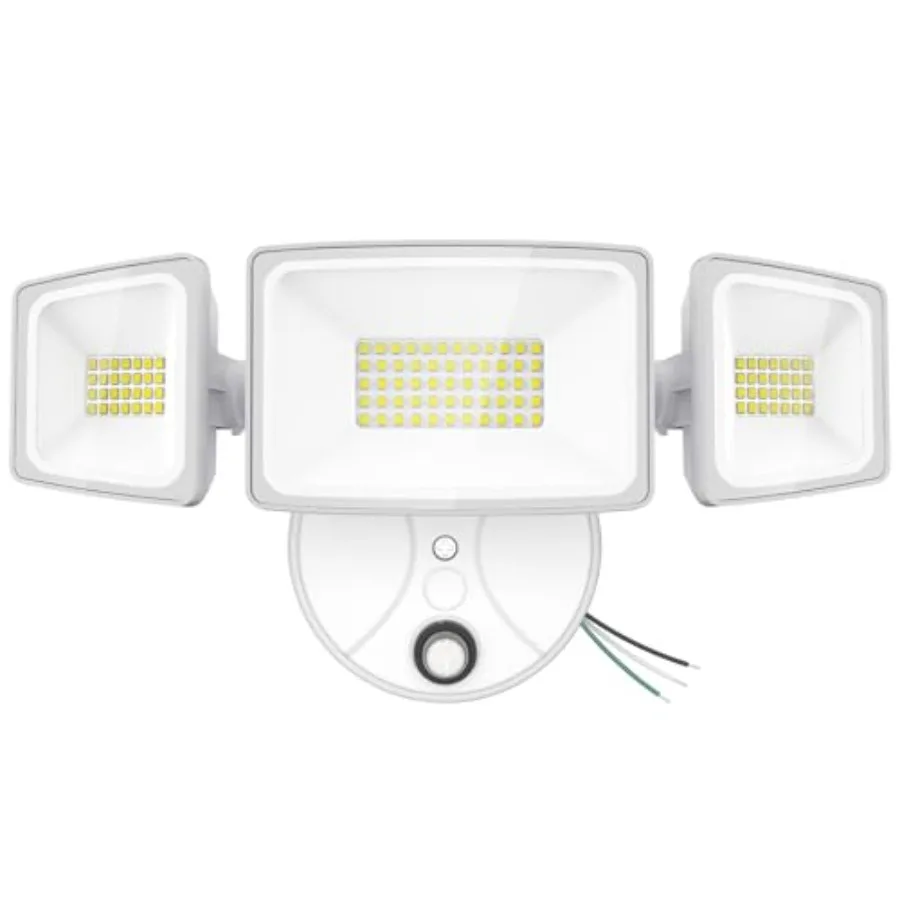 80W LED Dusk to Dawn Flood Lights, 8000LM Exterior Security Outdoor Lighting, IP65 Waterproof Outdoor 3 Adjustable Heads Photoc
80W LED Dusk to Dawn Flood Lights, 8000LM Exterior Security Outdoor Lighting, IP65 Waterproof Outdoor 3 Adjustable Heads Photoc