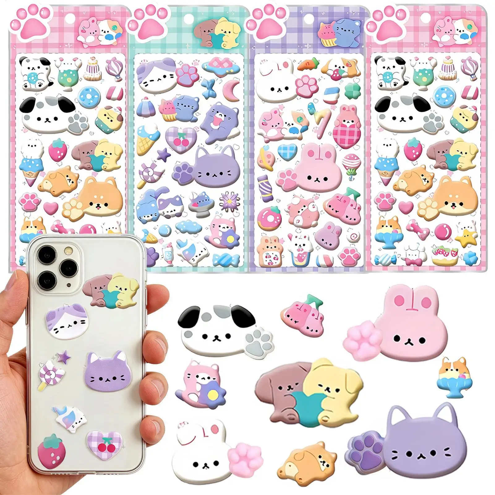 Детские наклейки, клейкие наклейки с мультяшными животными, 3D мультяшные пуховые наклейки для ноутбуков, чехол для телефона, вечеринка, день рождения, классная деятельность
Детские наклейки, клейкие наклейки с мультяшными животными, 3D мультяшные пуховые наклейки для ноутбуков, чехол для телефона, вечеринка, день рождения, классная деятельность