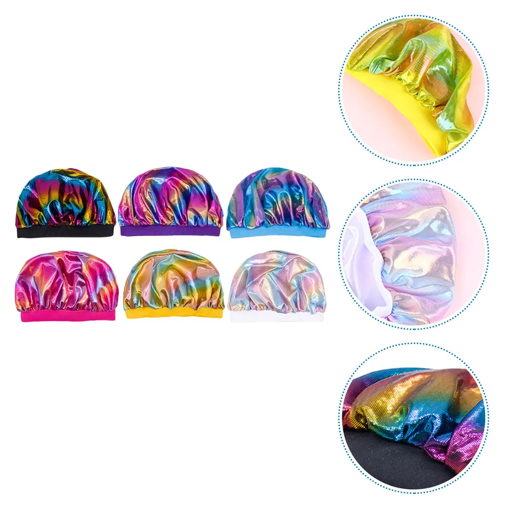 6pcs Children Laser Round Hat Polyester Cloth Hair Cap Shower Head Cover Night Sleeping Dome Foldable Travel Elastic Design
6pcs Children Laser Round Hat Polyester Cloth Hair Cap Shower Head Cover Night Sleeping Dome Foldable Travel Elastic Design