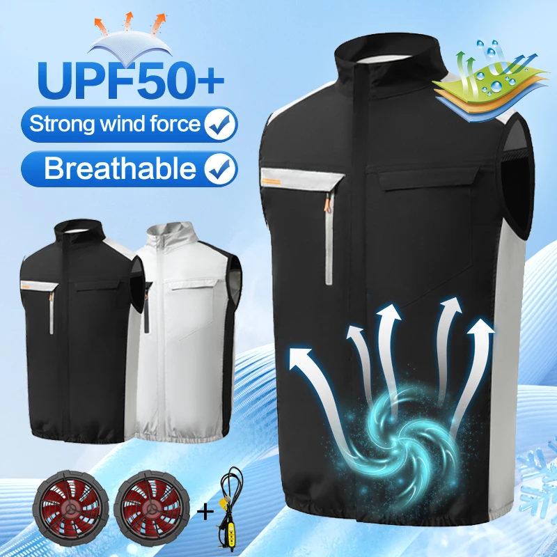 Summer cooling air conditioning workwear for men and women - cooling band fan jacket for workers, suitable for outdoor jobs, fis
Summer cooling air conditioning workwear for men and women - cooling band fan jacket for workers, suitable for outdoor jobs, fis