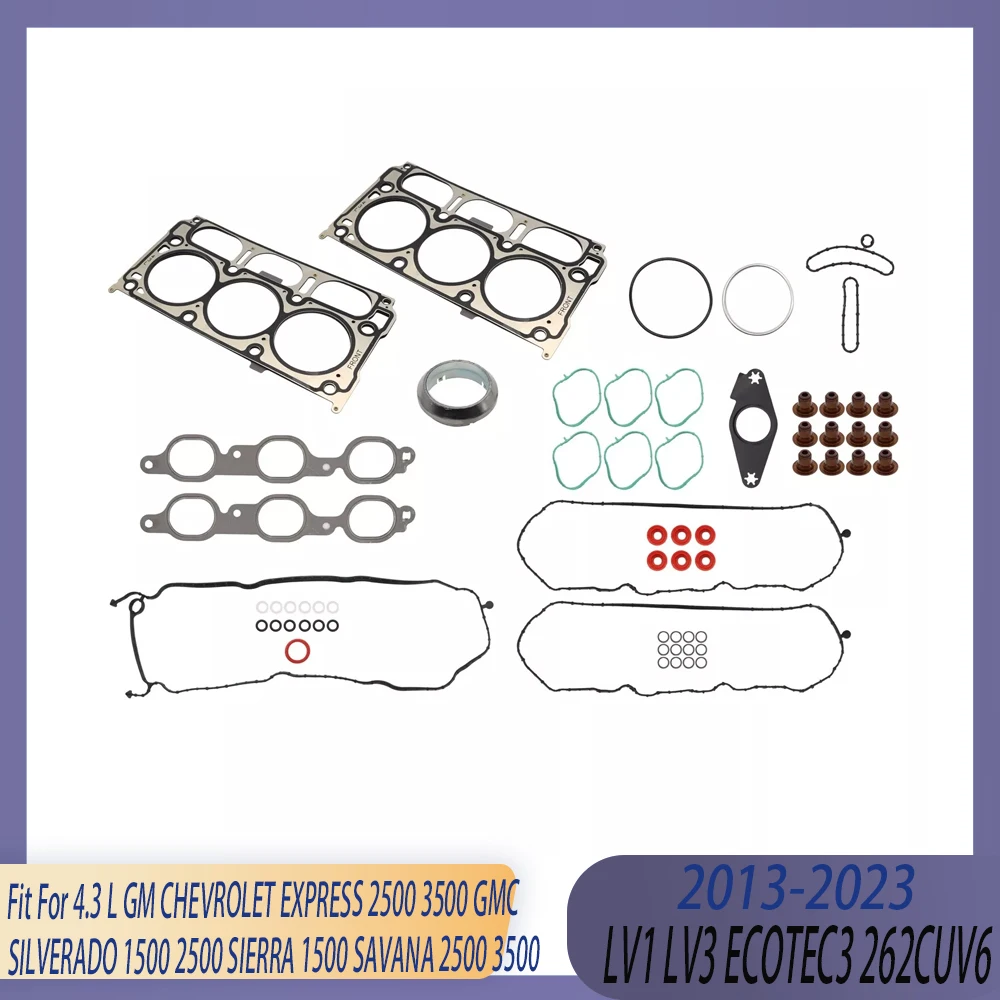 Engine Parts Cylinder Head Full Gasket Seal Set Fit 13-23 4.3 L T LV1 LV3 Gas For CHEVROLET EXPRESS SILVERADO GMC SIERRA SAVANA
Engine Parts Cylinder Head Full Gasket Seal Set Fit 13-23 4.3 L T LV1 LV3 Gas For CHEVROLET EXPRESS SILVERADO GMC SIERRA SAVANA