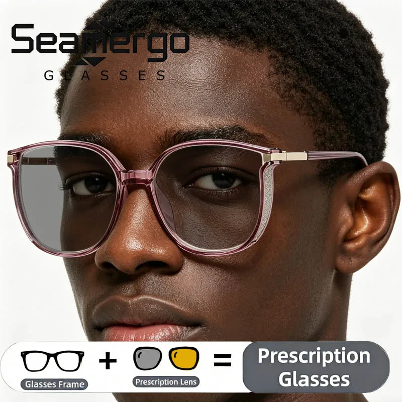 SEAMERGO Shining Photochromic Prescription Glasses Women Luxury Cat Eye Customized Glasses Retro Trendy Optical Glasses Men
SEAMERGO Shining Photochromic Prescription Glasses Women Luxury Cat Eye Customized Glasses Retro Trendy Optical Glasses Men