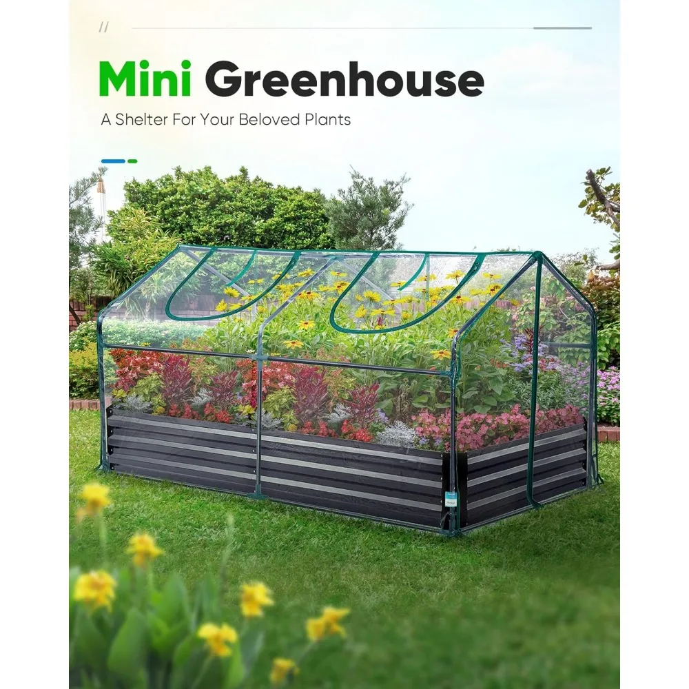 Portable Mini Cloche Greenhouse w/ Elevated Bottom, Reinforced High Light Transmission Waterproof UV-Resistant 71" x 36" x 36"
Portable Mini Cloche Greenhouse w/ Elevated Bottom, Reinforced High Light Transmission Waterproof UV-Resistant 71" x 36" x 36"