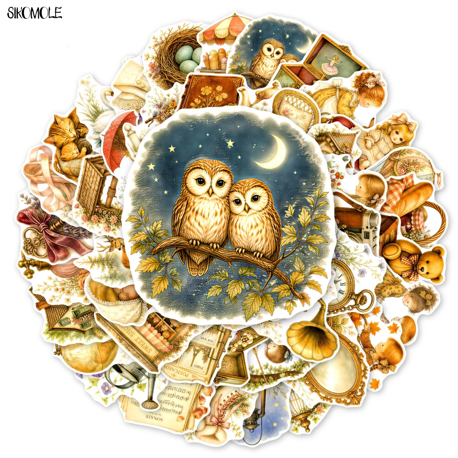 10/30/50PCS Vintage Farm Owl Doll Stickers Retro Umbrella Gramophone DIY Decor For Water Bottle Phone Laptop Luggage Craft Gifts
10/30/50PCS Vintage Farm Owl Doll Stickers Retro Umbrella Gramophone DIY Decor For Water Bottle Phone Laptop Luggage Craft Gifts