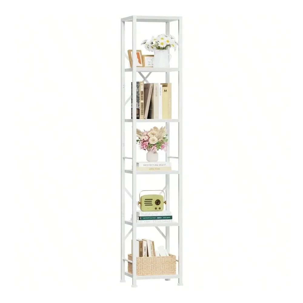 Tall Bookshelf Narrow Bookcase With 6 Shelves Modern Freestanding Shelf Units Metal And Wood Display Storage Corner Rack Organi
Tall Bookshelf Narrow Bookcase With 6 Shelves Modern Freestanding Shelf Units Metal And Wood Display Storage Corner Rack Organi
