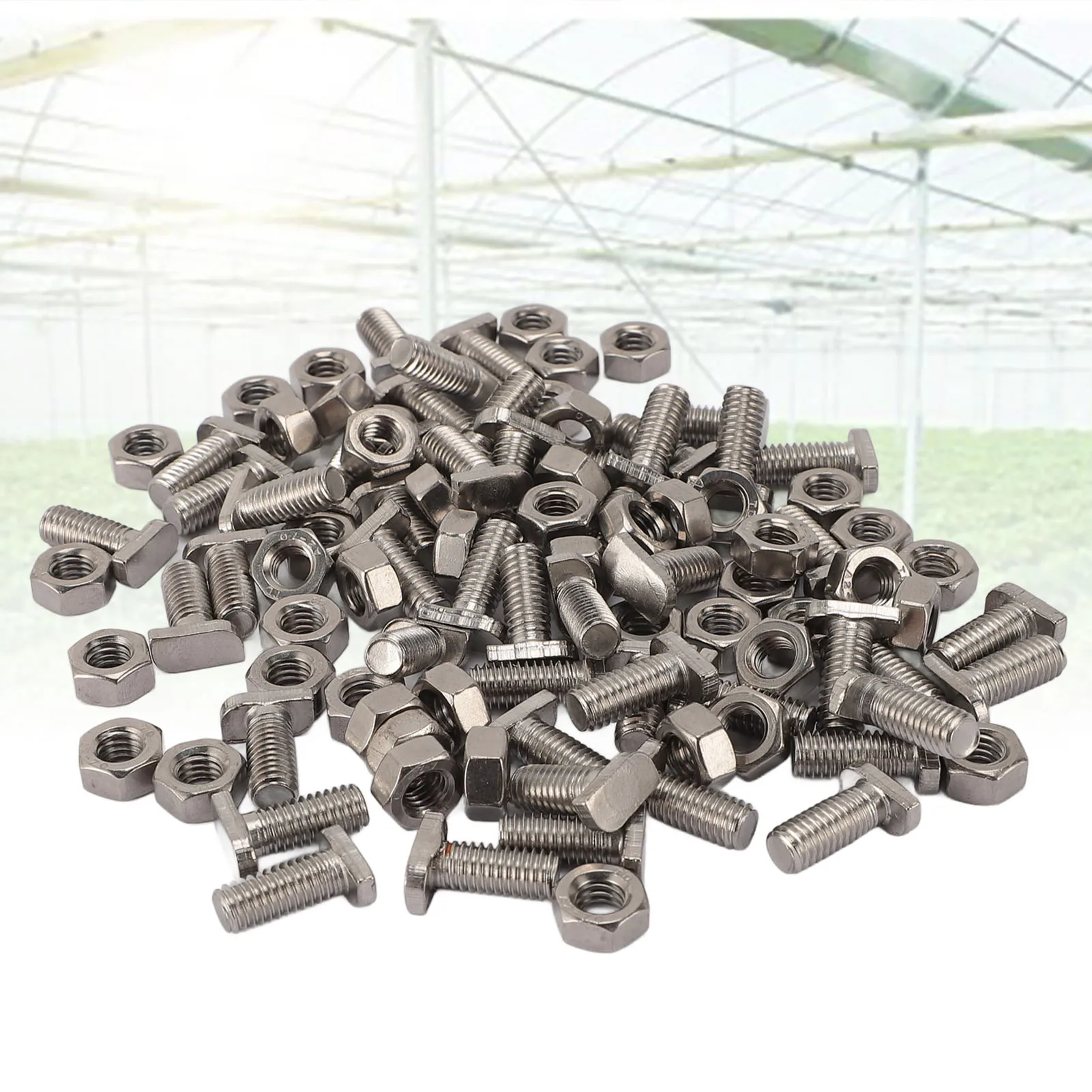 50Pcs Greenhouse Bolts Nuts Set Stainless Steel M6X14 Bolts And M6 Hex Nuts For Outdoor Plant Gardening
50Pcs Greenhouse Bolts Nuts Set Stainless Steel M6X14 Bolts And M6 Hex Nuts For Outdoor Plant Gardening