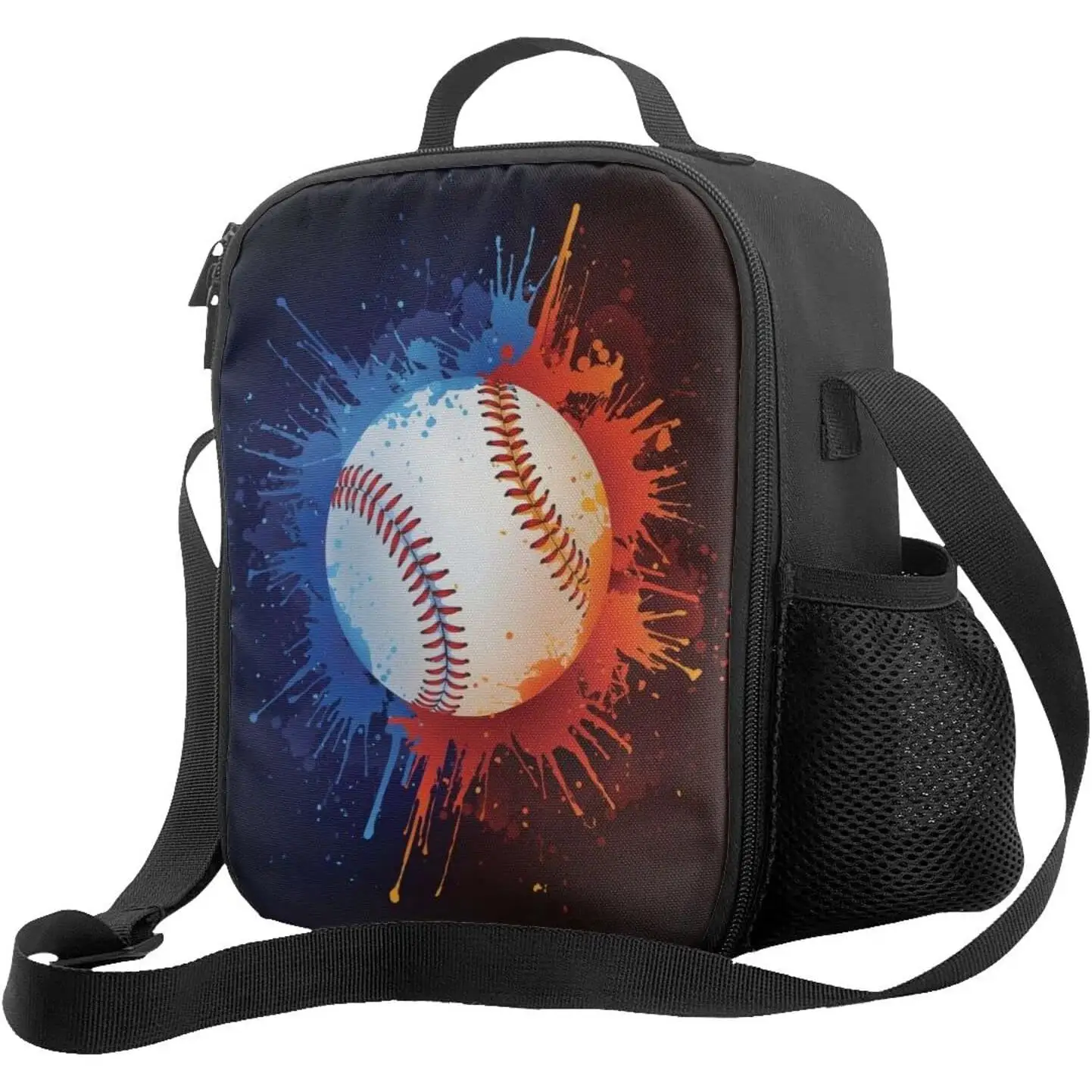 Lunch Box for Girls Boys, Fire Baseball Leakproof Portable Bags with Adjustable Shoulder Strap Durable Reusable Cooler Tote Bag
Lunch Box for Girls Boys, Fire Baseball Leakproof Portable Bags with Adjustable Shoulder Strap Durable Reusable Cooler Tote Bag