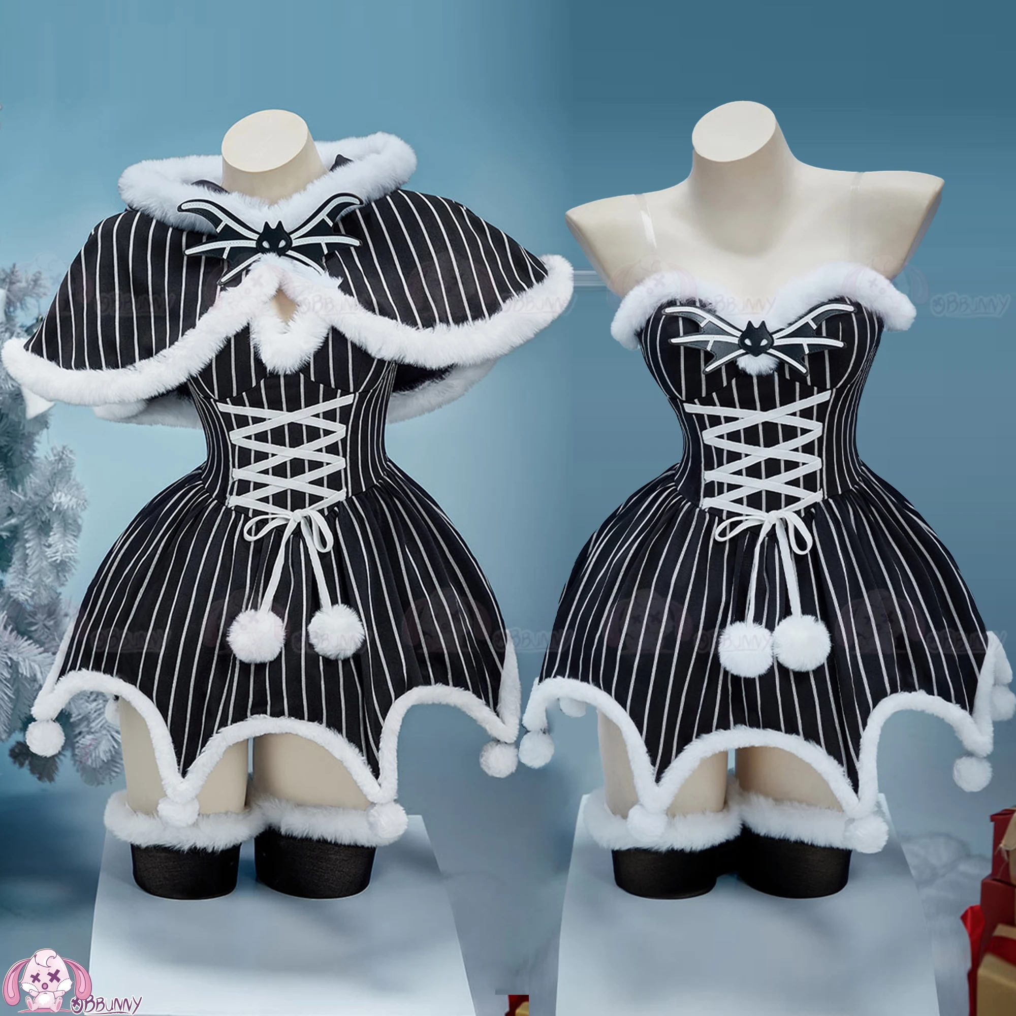 Nightmare Before Christmas Jack Cosplay Costume Plush Striped Dress Halloween Carnival Uniforms Anime Clothing
Nightmare Before Christmas Jack Cosplay Costume Plush Striped Dress Halloween Carnival Uniforms Anime Clothing