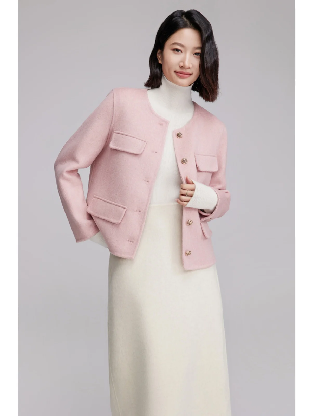 Двустороннее шерстяное пальто Pink ket, осень-зима, новинка Sle ort, женская верхняя одежда IUMOON, однотонное, на пуговицах, C...
Двустороннее шерстяное пальто Pink ket, осень-зима, новинка Sle ort, женская верхняя одежда IUMOON, однотонное, на пуговицах, C...