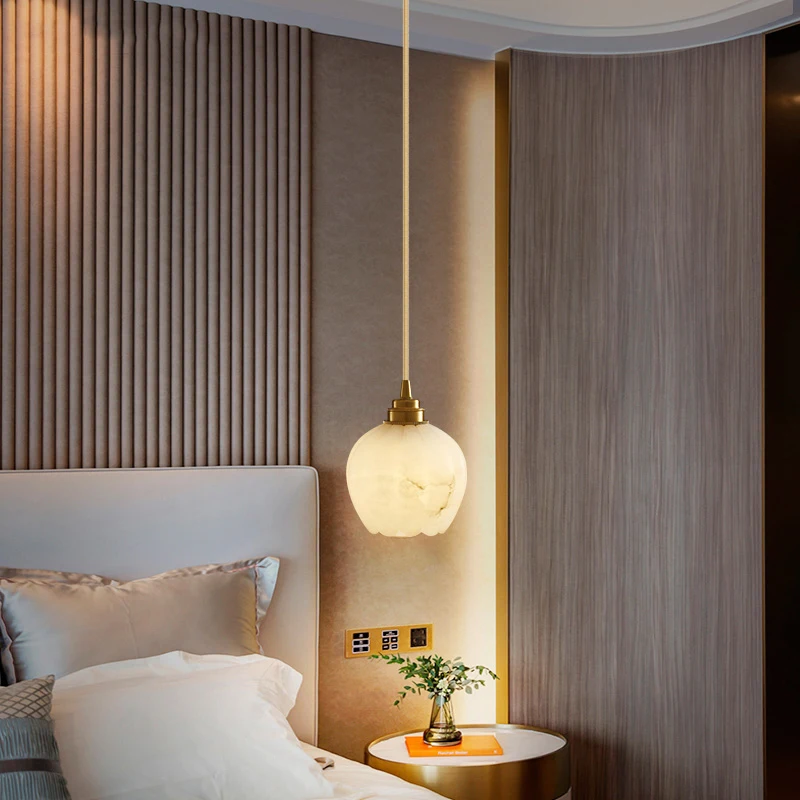 Nordic Simple Bedroom Bedside Study Brass Pendant Light Modern Designer Kitchen Island Spanish Marble Small Pendant Light
Nordic Simple Bedroom Bedside Study Brass Pendant Light Modern Designer Kitchen Island Spanish Marble Small Pendant Light