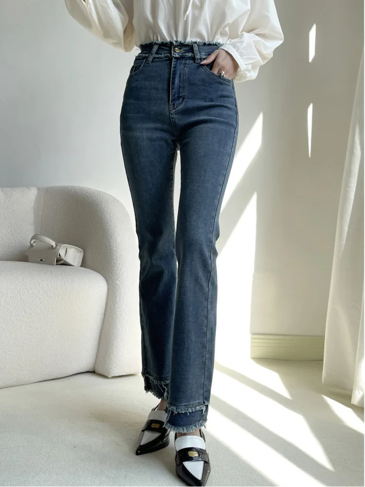 Fashion 2024 Spring Autumn New Jeans Women's Pants Legs Double Rouge Micro Jeans Vintage Ankle-Length Pants
Fashion 2024 Spring Autumn New Jeans Women's Pants Legs Double Rouge Micro Jeans Vintage Ankle-Length Pants