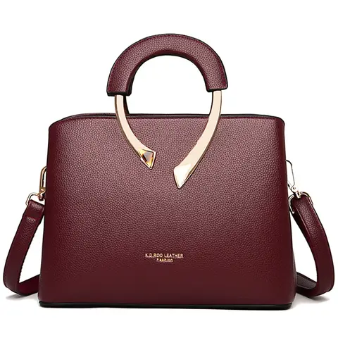 GENUINE VANDERWAH High Quality Pu Leather Casual Tote Luxury Handbags Women Bags Designer Shoulder Crossbody Bags for Women 2025
