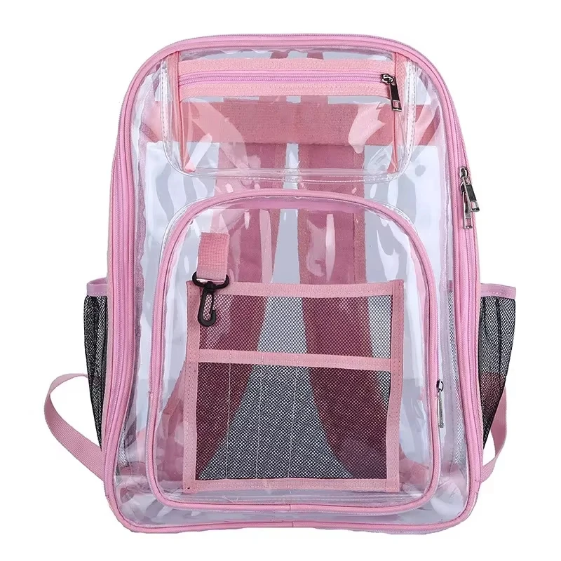 Large Capacity Transparent Waterproof PVC Backpack Double Shoulder Cross-Border Bookbag Unisex Arc Shoulder Strap Bag
Large Capacity Transparent Waterproof PVC Backpack Double Shoulder Cross-Border Bookbag Unisex Arc Shoulder Strap Bag