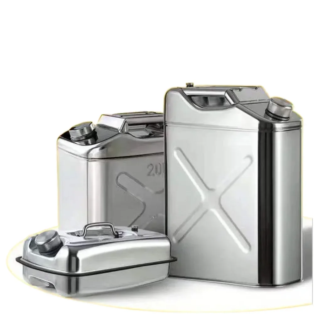 304 stainless steel thickened 5L10L15L20L vertical gasoline and diesel built-in oil pipe motorcycle truck oil storage barrel
304 stainless steel thickened 5L10L15L20L vertical gasoline and diesel built-in oil pipe motorcycle truck oil storage barrel