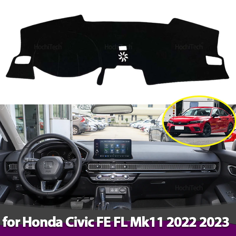 Для Honda Civic FE FL Mk11 2022 2023, чехол для приборной панели, противоскользящий коврик, защитный коврик, автомобильные аксессуары, солнцезащитный ковер, коврик
Для Honda Civic FE FL Mk11 2022 2023, чехол для приборной панели, противоскользящий коврик, защитный коврик, автомобильные аксессуары, солнцезащитный ковер, коврик