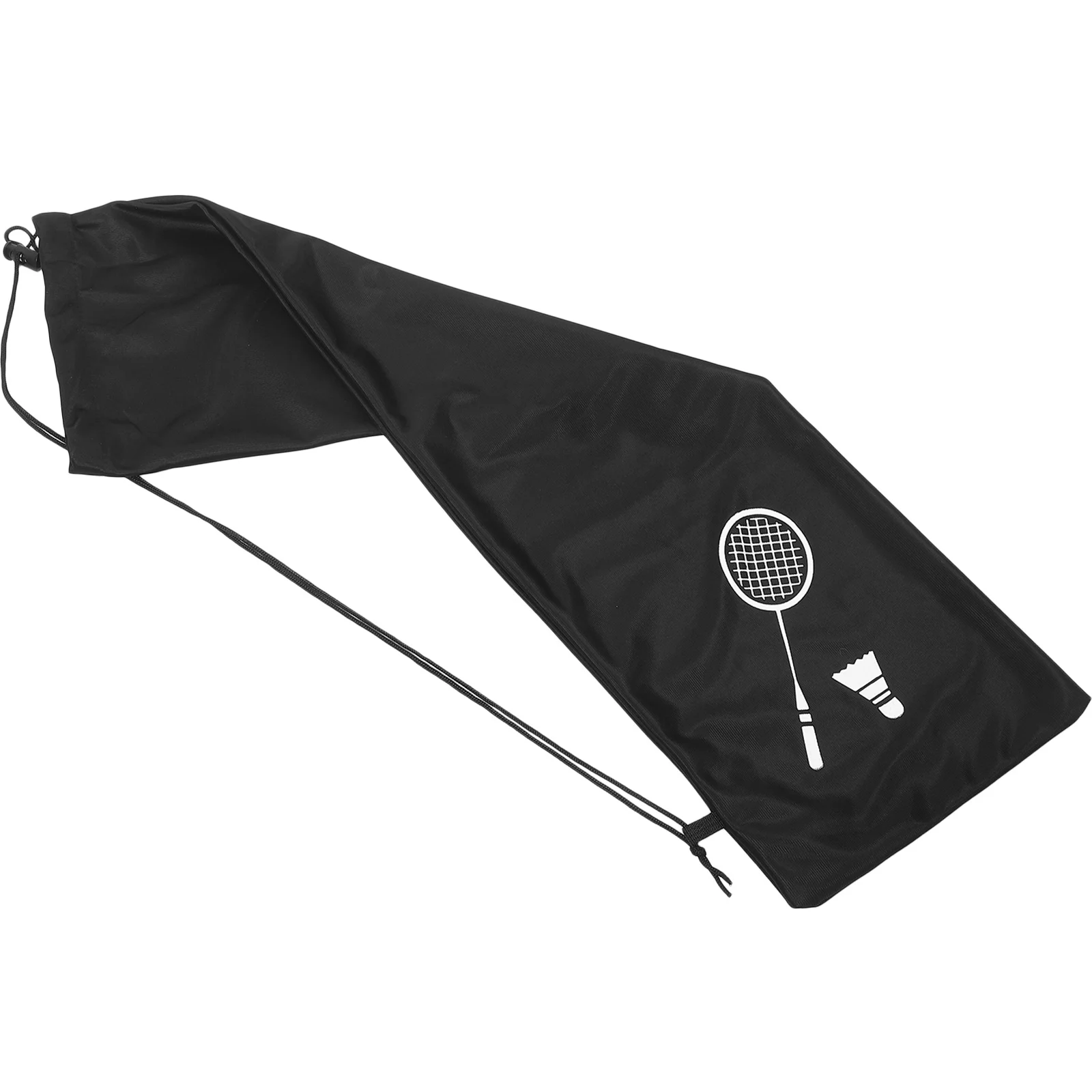 Reusable Badminton Racket Bag with Drawstring Thickened Wear Resistant Fabric for Safe Storage Outdoor Sports Equipment Pouch