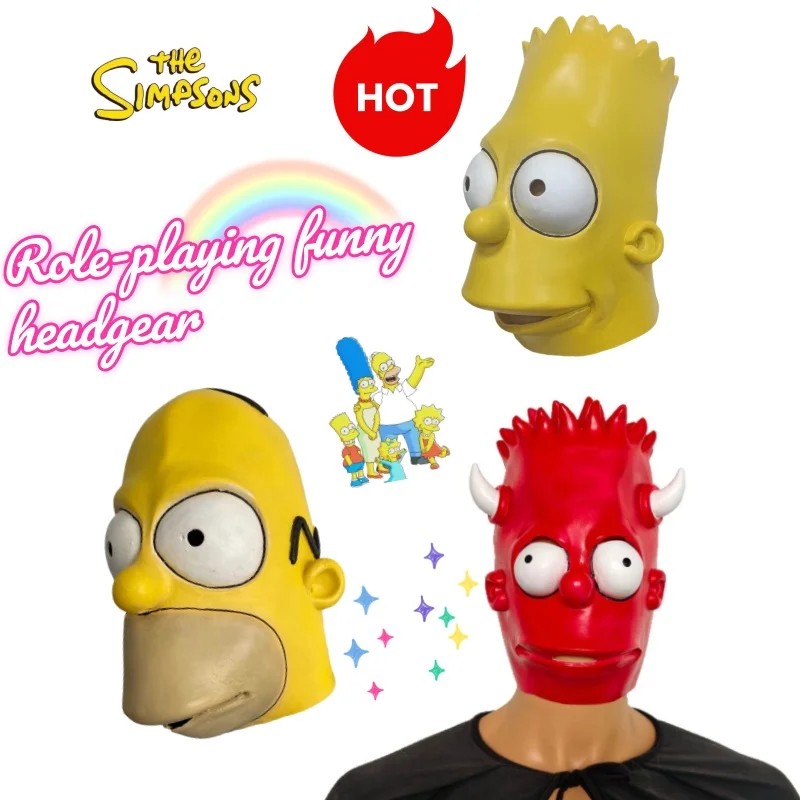 New The Simpsons Marge Bart Lisa Homer High Color Value Personality cosplay Character Headgear Festival Performance Funny Mask
New The Simpsons Marge Bart Lisa Homer High Color Value Personality cosplay Character Headgear Festival Performance Funny Mask