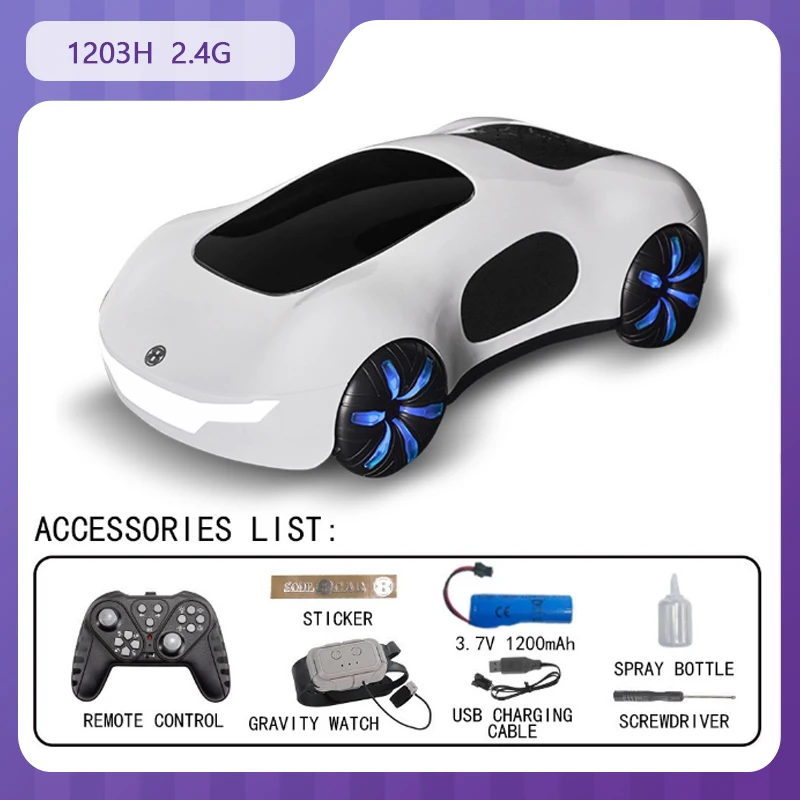 1203h 2.4g Rc Car Gesture Induction Double Spray Stunt Concept Cars Lighting Music Sci-Fi Remote Control Car Children'S Toys
1203h 2.4g Rc Car Gesture Induction Double Spray Stunt Concept Cars Lighting Music Sci-Fi Remote Control Car Children'S Toys