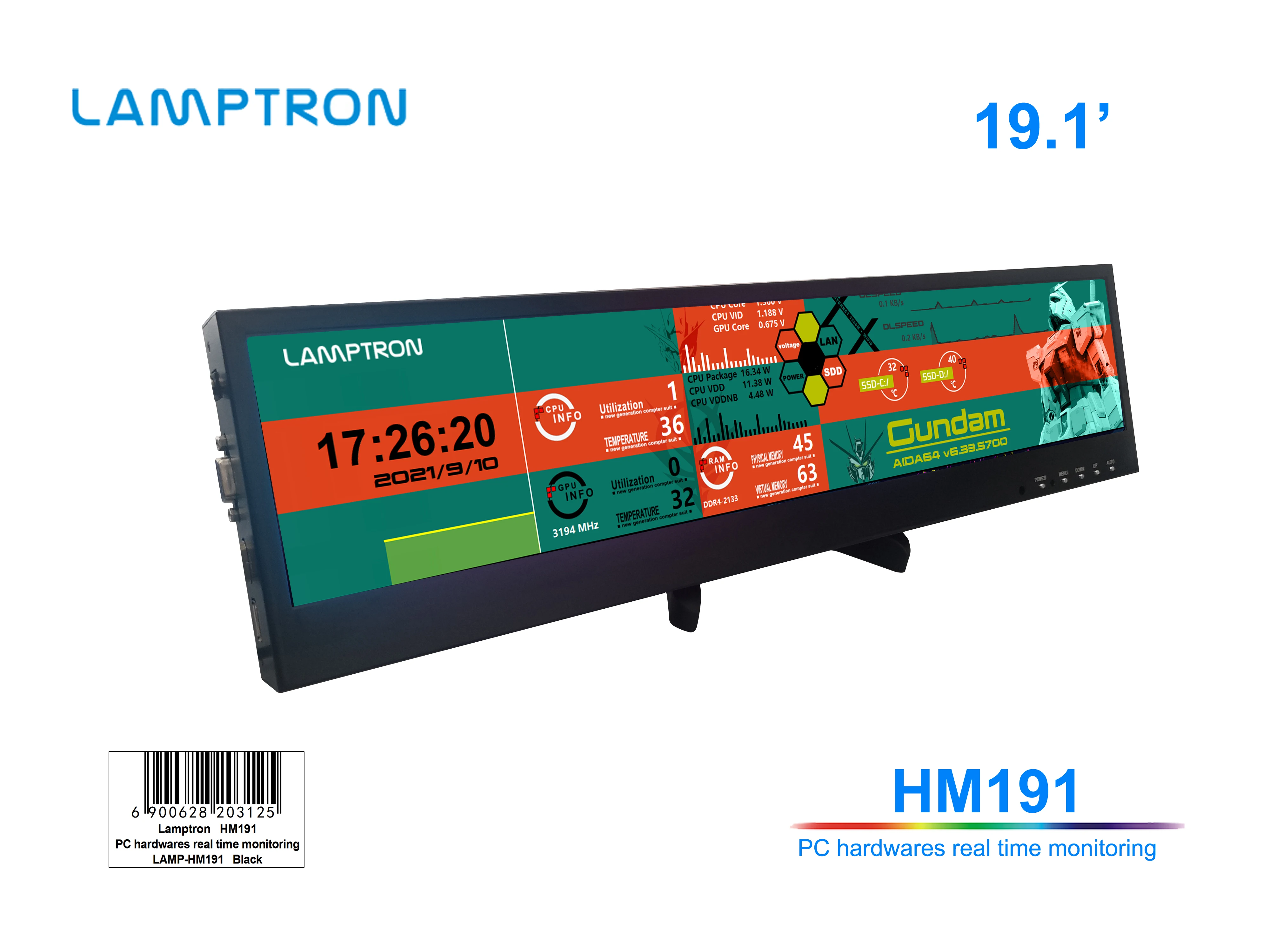 LamptronHM191 PC hardwares real time monitoring
LamptronHM191 PC hardwares real time monitoring