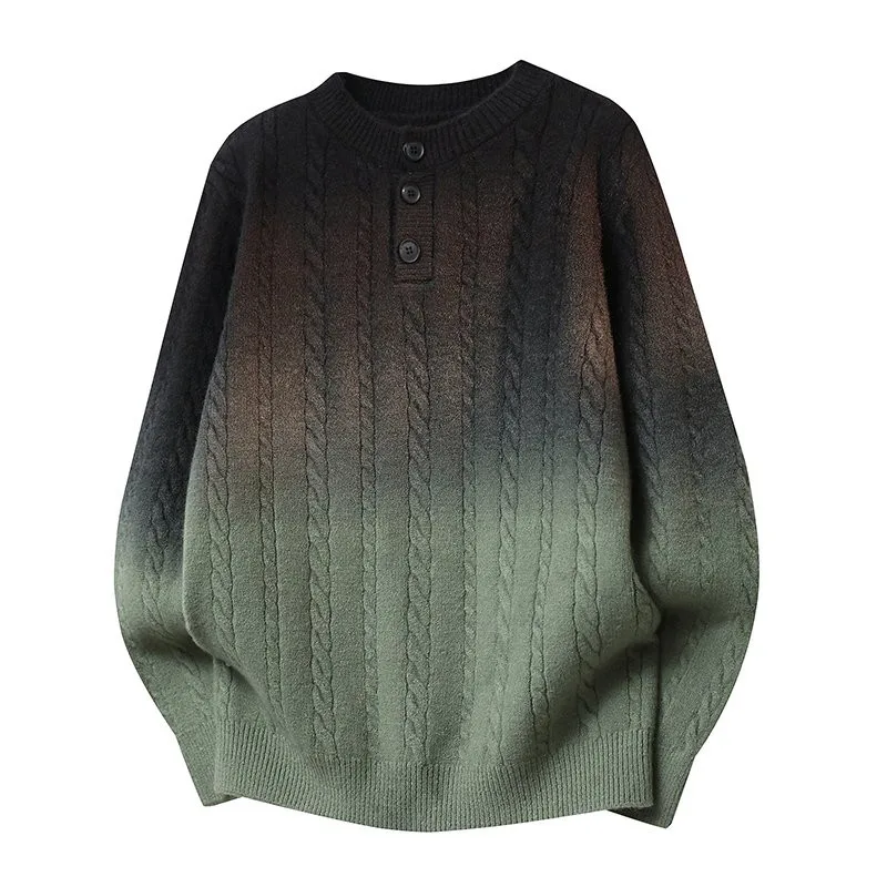 Мужской вязаный свитер с круглым вырезом на осень-зиму, с длинным рукавом, повседневный, модный, с градиентным цветом, из утолщенного полиэфирного волокна
Мужской вязаный свитер с круглым вырезом на осень-зиму, с длинным рукавом, повседневный, модный, с градиентным цветом, из утолщенного полиэфирного волокна