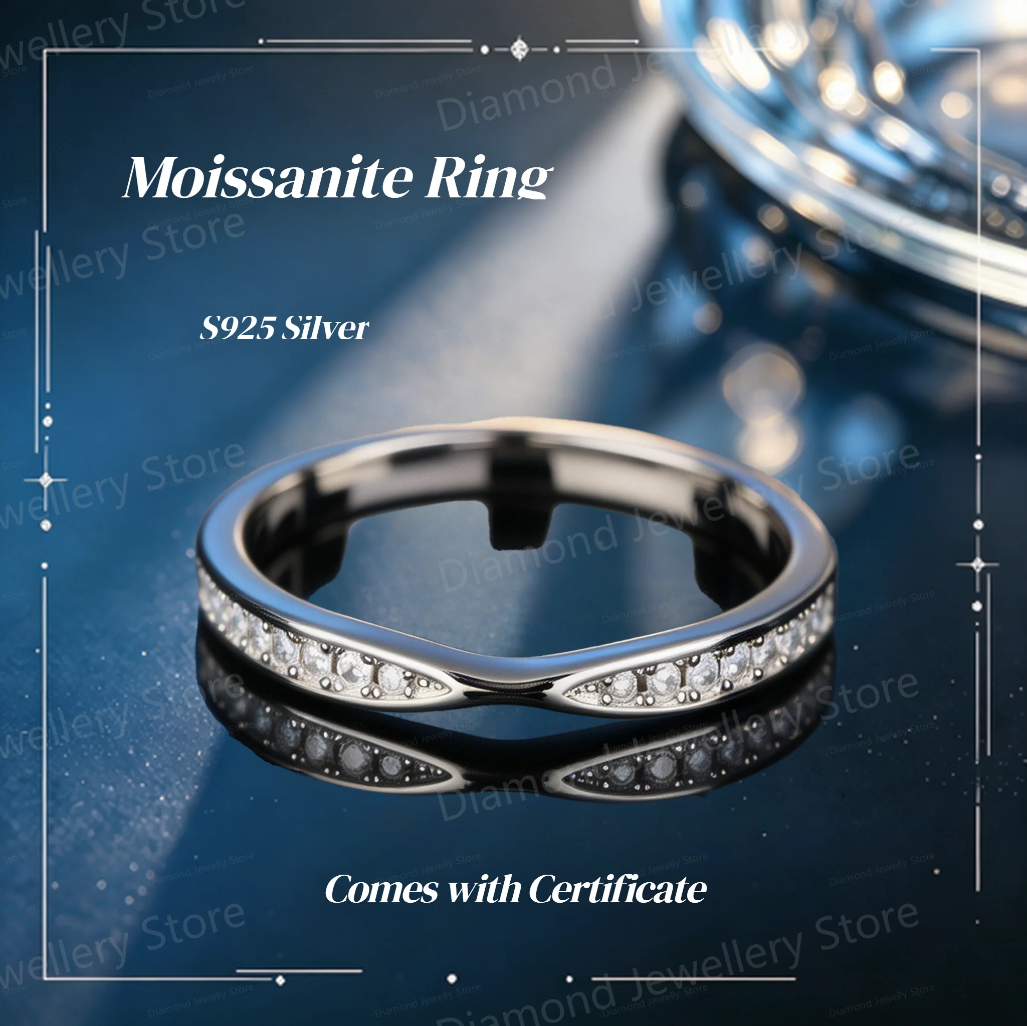S925 Sterling Silver With GRA Certificate Luxury Moissanite Ring Sparkling Band Women Man Party Birthday Engagement Anniversary
S925 Sterling Silver With GRA Certificate Luxury Moissanite Ring Sparkling Band Women Man Party Birthday Engagement Anniversary