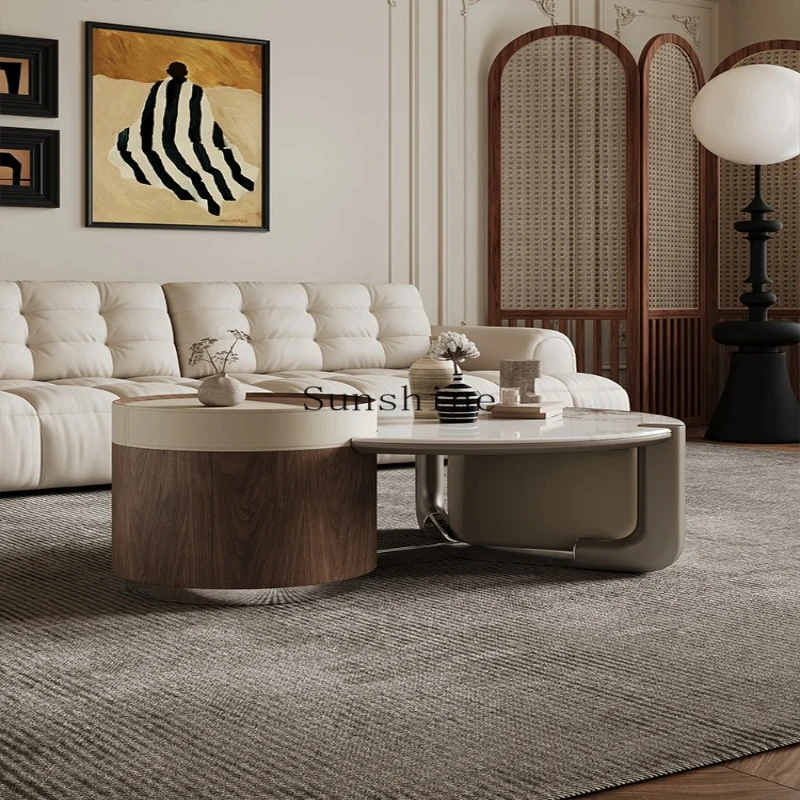 Light luxury advanced sense microcrystalline stone splicing saddle leather multi-functional coffee table
Light luxury advanced sense microcrystalline stone splicing saddle leather multi-functional coffee table