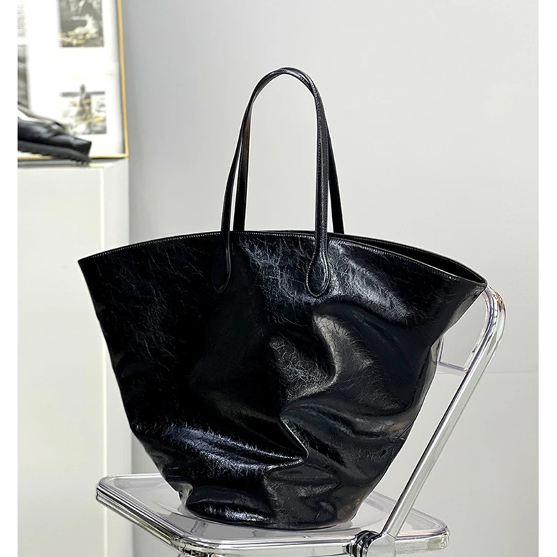 Oversize Black Cool Fashion Simple Women Tote Bag\Handbag Genuine Leather Shoulder Bag Real Leather Shopping Bag High Capacity
Oversize Black Cool Fashion Simple Women Tote Bag\Handbag Genuine Leather Shoulder Bag Real Leather Shopping Bag High Capacity