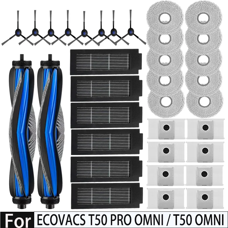For Ecovacs T50 PRO OMNI /T50 AUTO DDX67 Robot Vacuum Cleaner Accessories Main Side Brush Mop Cloth HEPA Filter Dust Bag Parts
For Ecovacs T50 PRO OMNI /T50 AUTO DDX67 Robot Vacuum Cleaner Accessories Main Side Brush Mop Cloth HEPA Filter Dust Bag Parts