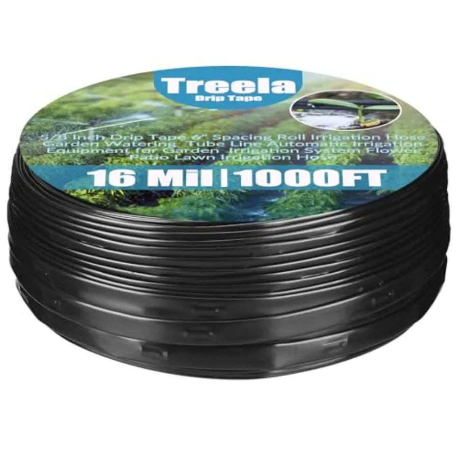 1000ft 5/8 Inch Drip Tape 6 Spacing Roll 16 Mil Irrigation Hose Garden Watering Tube Line Automatic Equipment for Garden Irriga
1000ft 5/8 Inch Drip Tape 6 Spacing Roll 16 Mil Irrigation Hose Garden Watering Tube Line Automatic Equipment for Garden Irriga